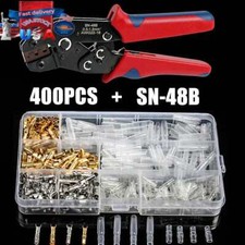 400pcs Waterproof Electrical Wire Terminals Crimp Bullet Connectors Kit Pliers