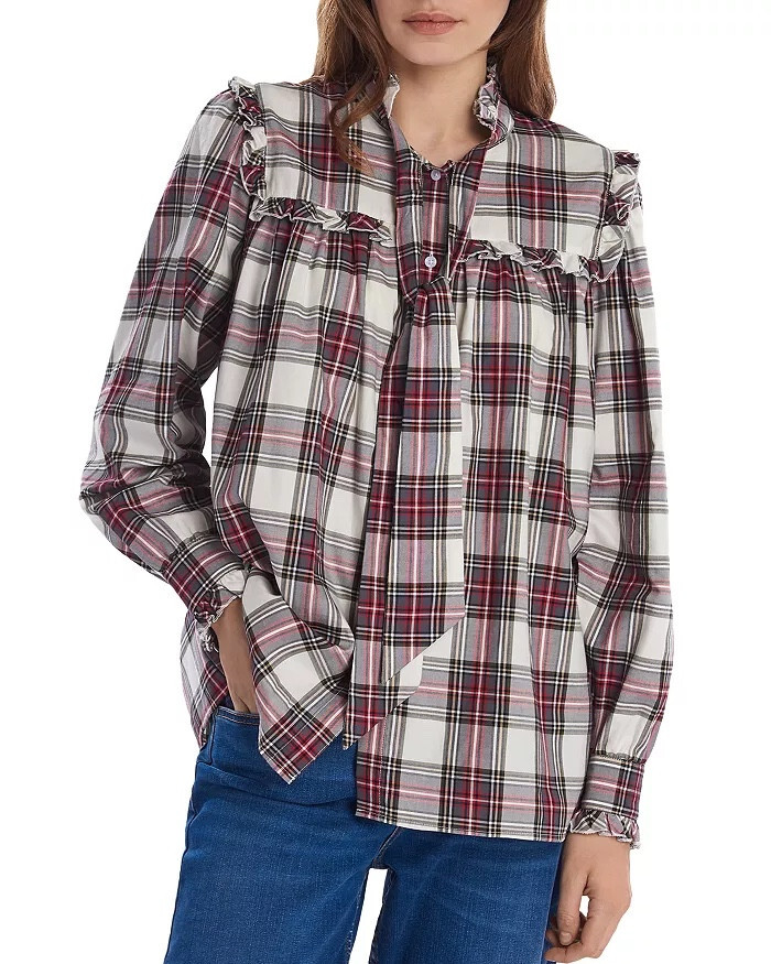 Womens Barbour Alexa Chung Bella check tartan blouse shirt size UK 14 10 40