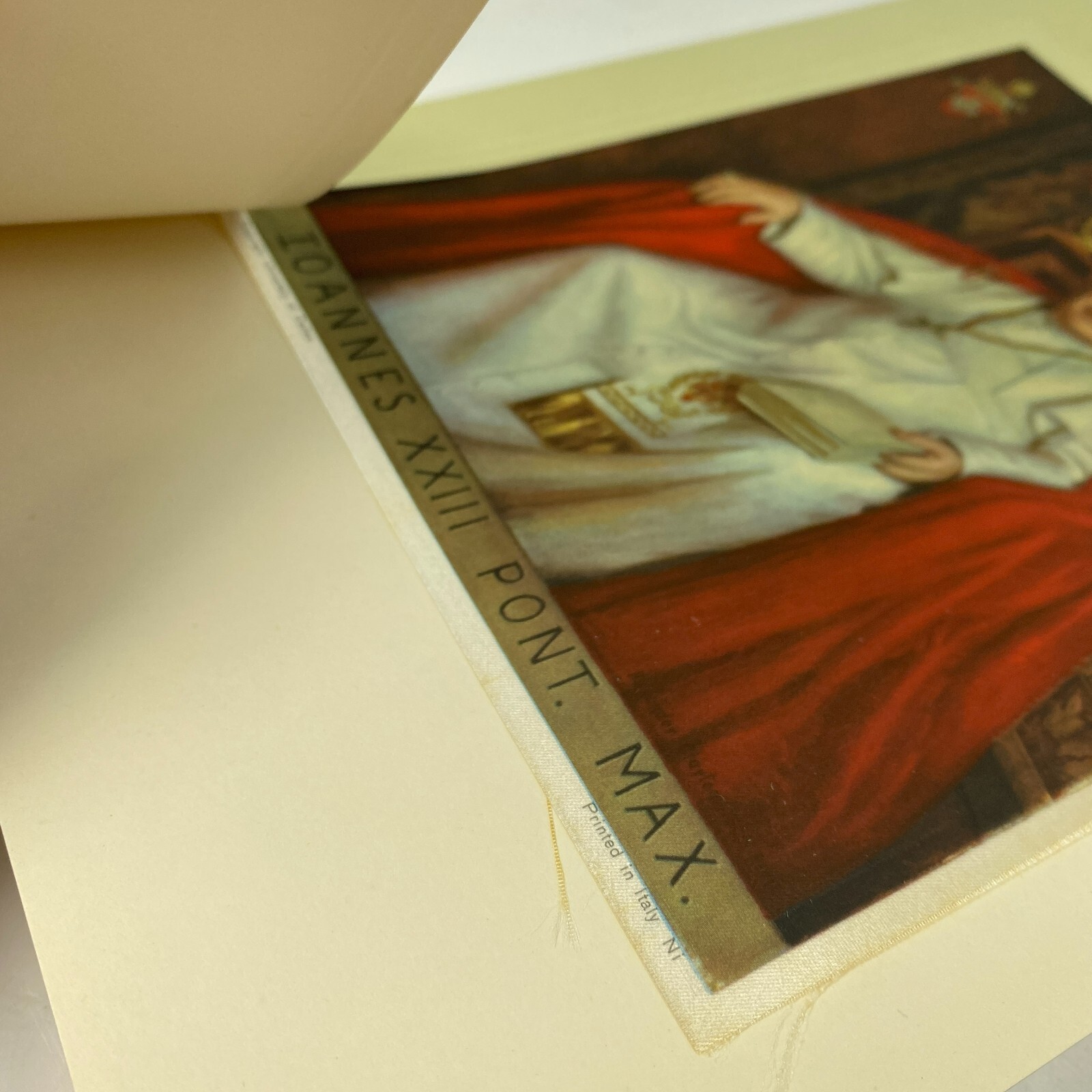 Vintage Pope John XXIII Paper Card on Silk Souvenir Vatican Catholic Ephemera eBay