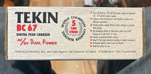 Team TEKIN BC 67 Digital Peak Battery Charger - Picture 6 of 7