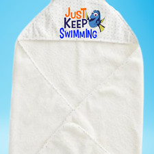 Handmade Finding Nemo Dory Inspired Personalized Hooded Baby Towel Toddler Towel