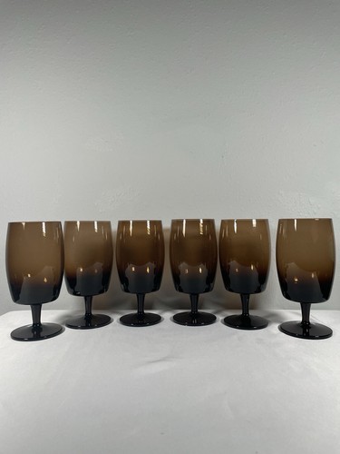 6er Set Vintage Gorham.W dunkelbraun Weinglas toller moderner Stil