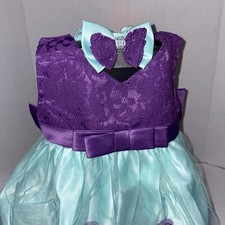 Baby Girl 6 Months Lace Bowknot Princess Wedding Formal Tutu Dress Headband Set