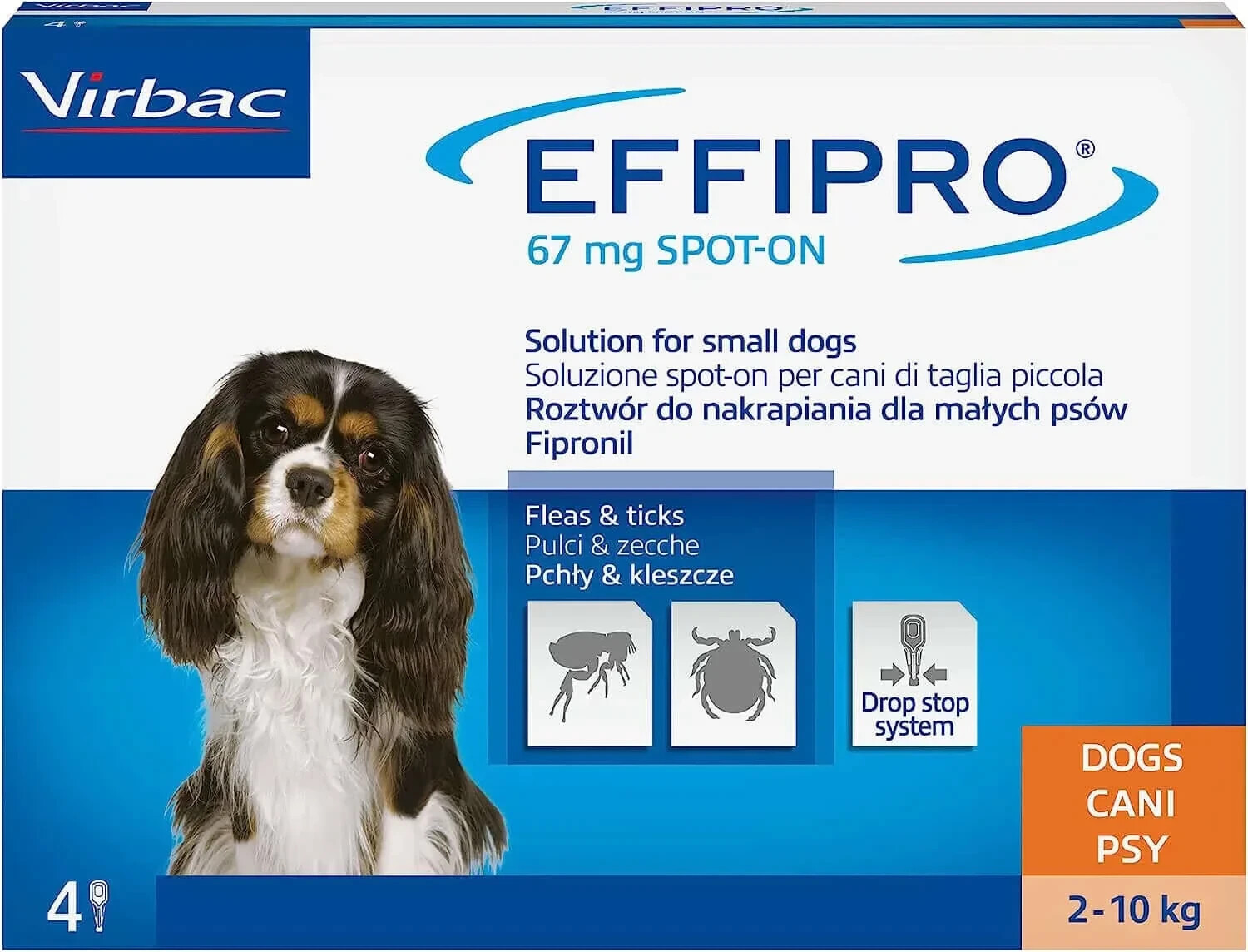 Virbac effipro duo cani spot on 4 pipette cani 2-10 kg