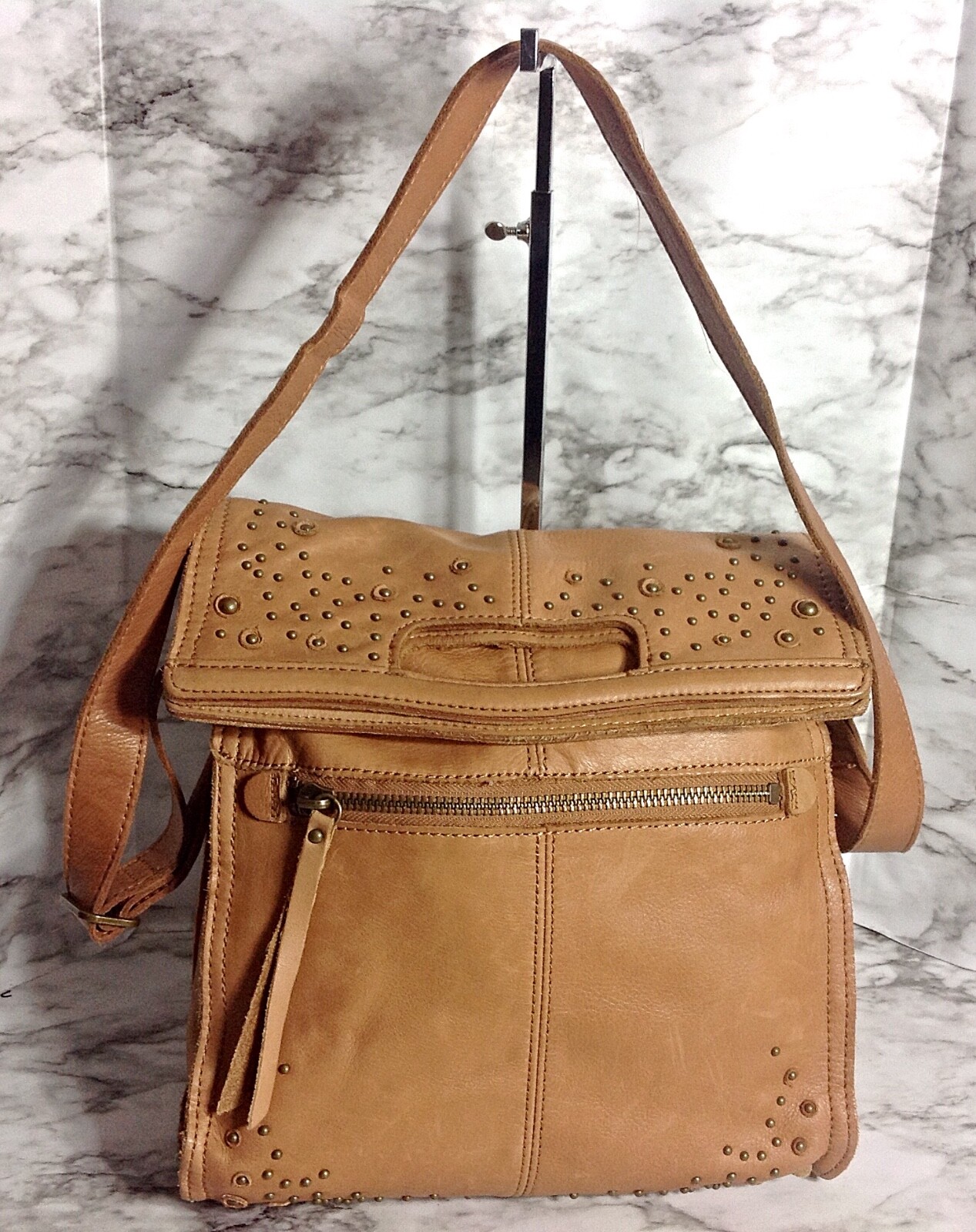 Lucky Brand Leather Hobo Crossbody Bag Gem