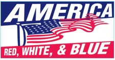 12 Pack American Flag Red White & Blue Bumper Sticker