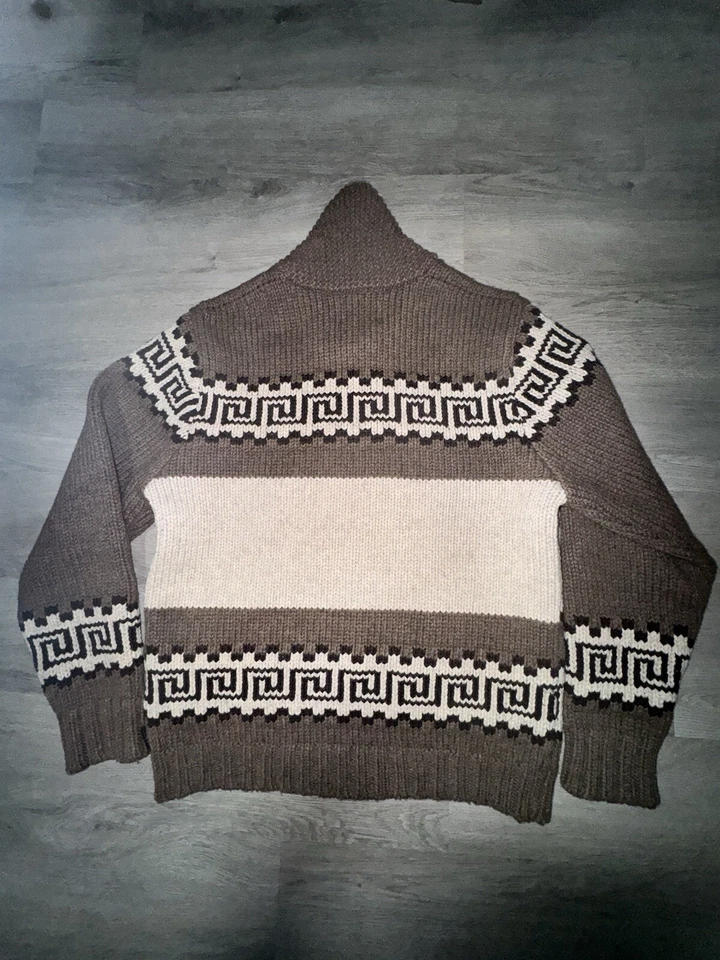 Woolrich Brown Wool Knit Cowichan Sweater Mens Medium - Image 4 of 4