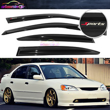 Mugen Style Window Visor Fits For 01-05 Honda Civic 4dr Shade Guard W Sports Mugen Style Window Visor Fits For 01-05 Honda Civic 4dr Shade Guard W Sports