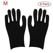 6 Pairs Men Women Cotton Thin Working Gloves For Coin Silver Inspection Cleaning