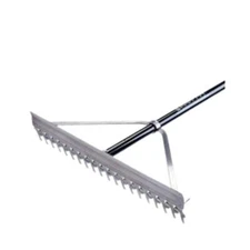 Midwest Rake 48" Head Screening Rake, 66" Blue Aluminum Handle