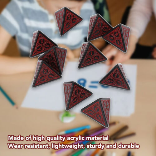 10 pièces dés polyédriques acrylique jeu de table dés polyvalents pour rôle de tableau BGS - Photo 1 sur 37