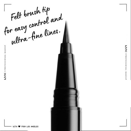 NYX PROFESSIONAL MAKEUP Epic Ink Liner, wasserfester flüssiger Eyeliner, schwarz - Bild 4 von 7