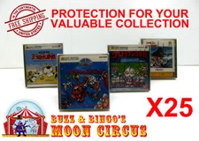 25x NINTENDO DISK SYSTEM CIB GAME - CLEAR PROTECTIVE BOX PROTECTOR SLEEVE CASE