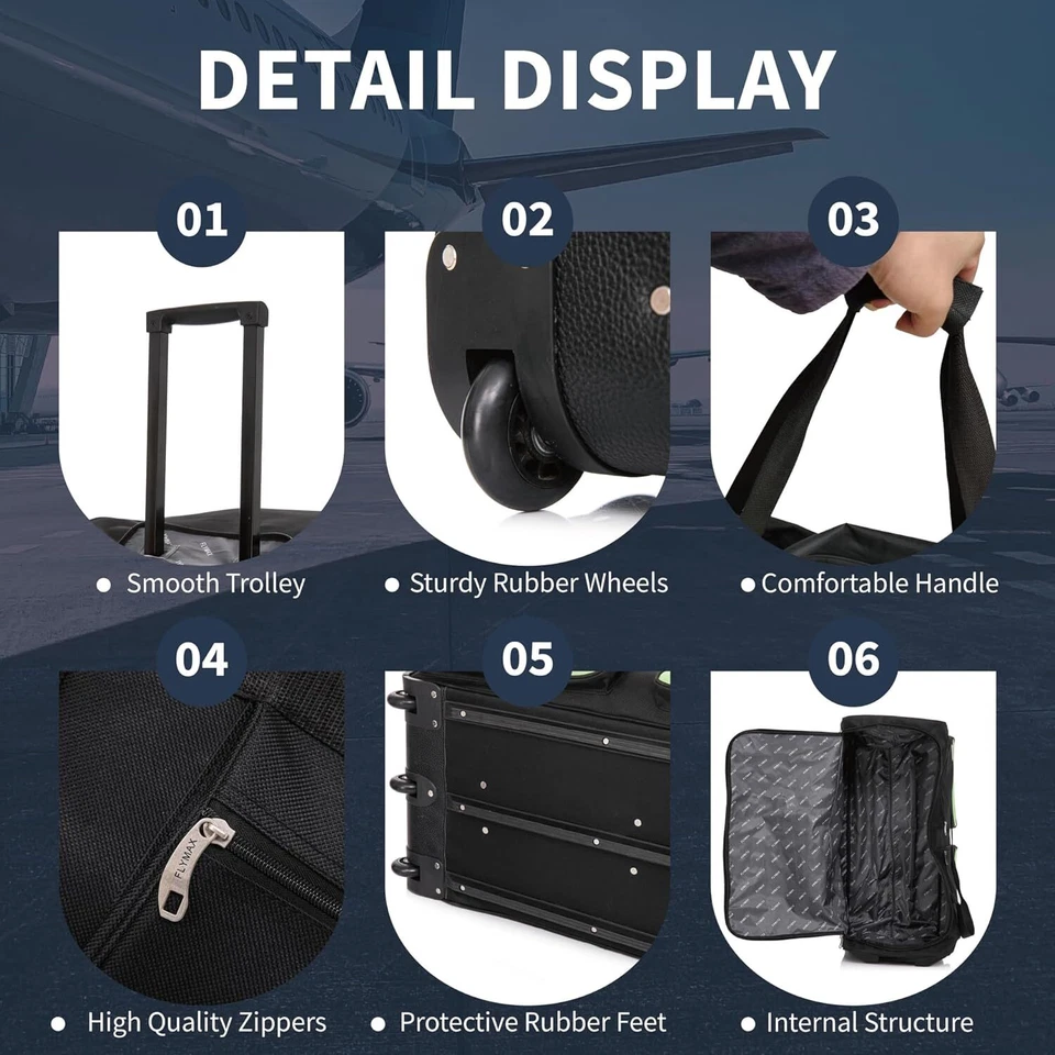 40" Extra LARGE Suitcase Wheeled Bag Duffle/Holdall Luggage Trolley Travel BIG - Image 4 of 4