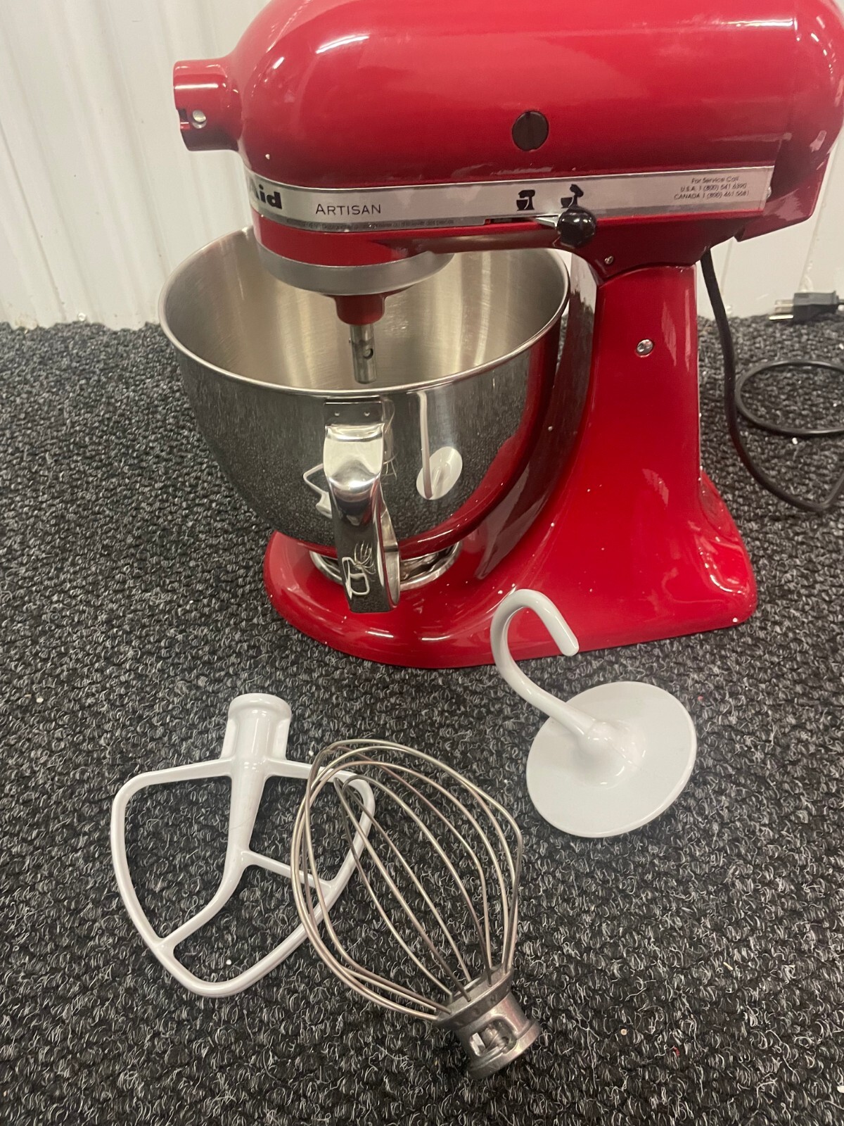KitchenAid 5 Quart Artisan Mixer KSM150PSER Empire red for parts w