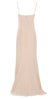 NEW AMSALE BRAY FRONT SLIT DRESS GOWN SIZE $270 BLUSH BRIDESMAID