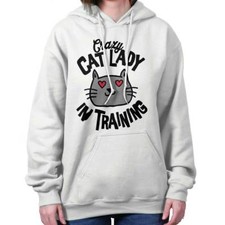 Crazy Cat Lady Training Funny Birthday Gift Womens Hooded Sweatshirts Hoodies
