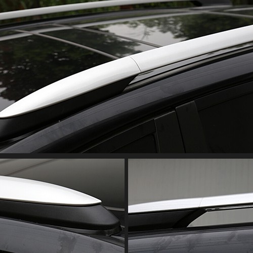 Silver Car Roof Rack Cover Rail End Shell Replace For Toyota RAV4 XA40 ...