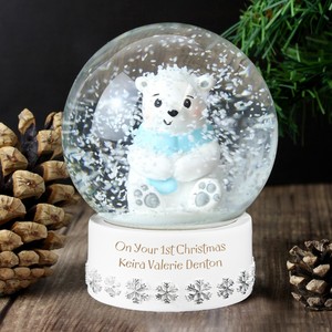 Immagini Glitterate Di Natale.Orso Polare Personalizzato Glitter Palla Di Neve Regalo Di Natale Bambini Calza Filler Ebay
