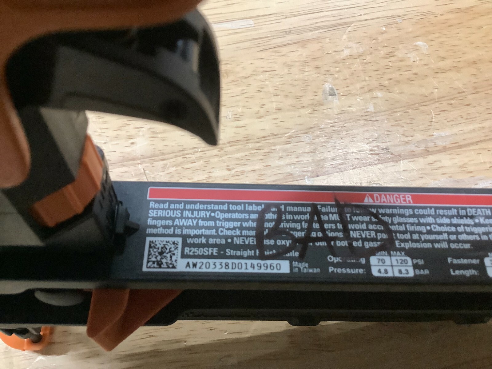 RIDGID R250SFE CLEAN DRIVE 2-1/2 Inch 16 GA Straight Finish Nailer, PARTS