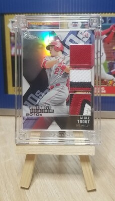 2022 Jersey Fusion Mike Trout Triple Patch Chrome Refractor /5 #MT13