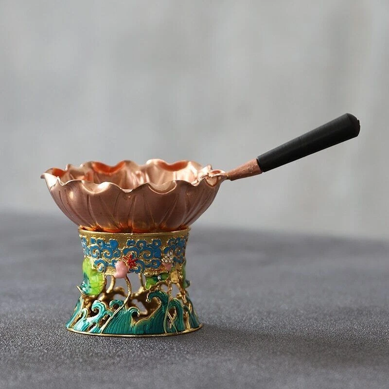 1pc Chinese Traditions Copper Tea Strainers Handmade Tea Filter Accessories Set