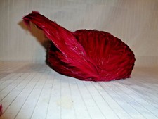 VERY CHIC VINTAGE SIGNED JACK MCCONNELL BOUTIQUE WOOL, FEATHER, RHINESTONE HAT