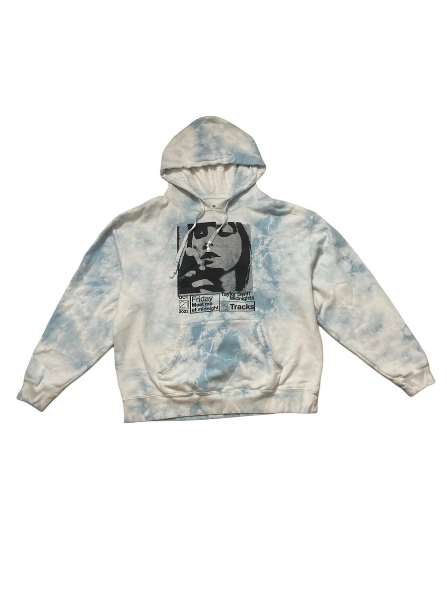 Taylor Swift Midnights Blue Tie Dye Hoodie Women's size X-Large in
