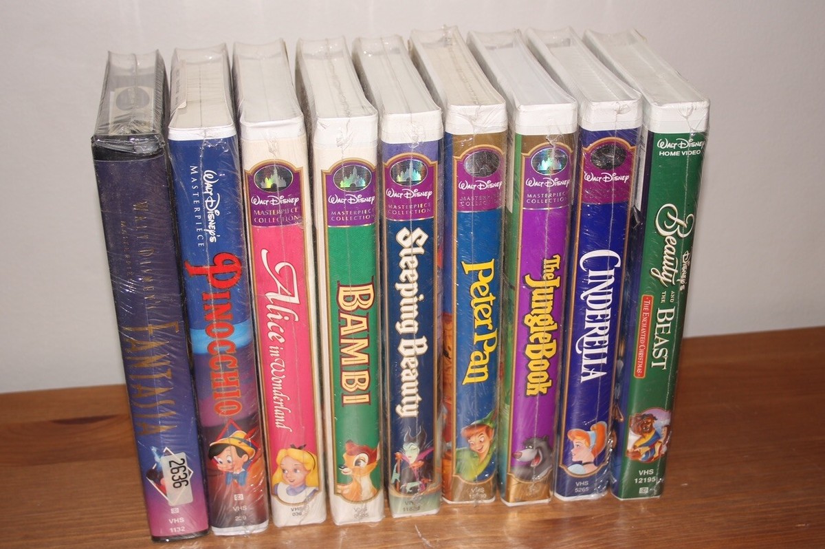9 SEALED Walt Disney VHS Tapes Clamshell Case 8 Are Masterpiece