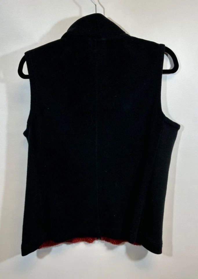 Chaleco tallado con volantes para mujer talla PXL negro rojo púrpura a rayas tejido con cremallera informal D58 Foto 4 de 4