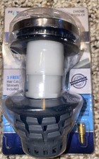 Universal Toe Touch Push Button Bath Tub Stopper Chrome NEW BUT MISSING 1 SCREW