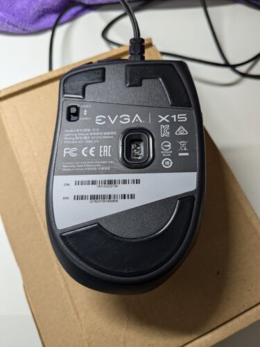 EVGA X15 MMO Gaming Mouse Wired Black Customizable 16000 DPI, MISSING PACKAGING - Picture 4 of 5