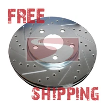 FRONT TOPBRAKES Performance Cross Drilled Slotted Brake Disc Rotors TB40090.121