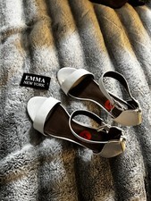 New White Wedding Shoes/Heels for Bride, Size 7