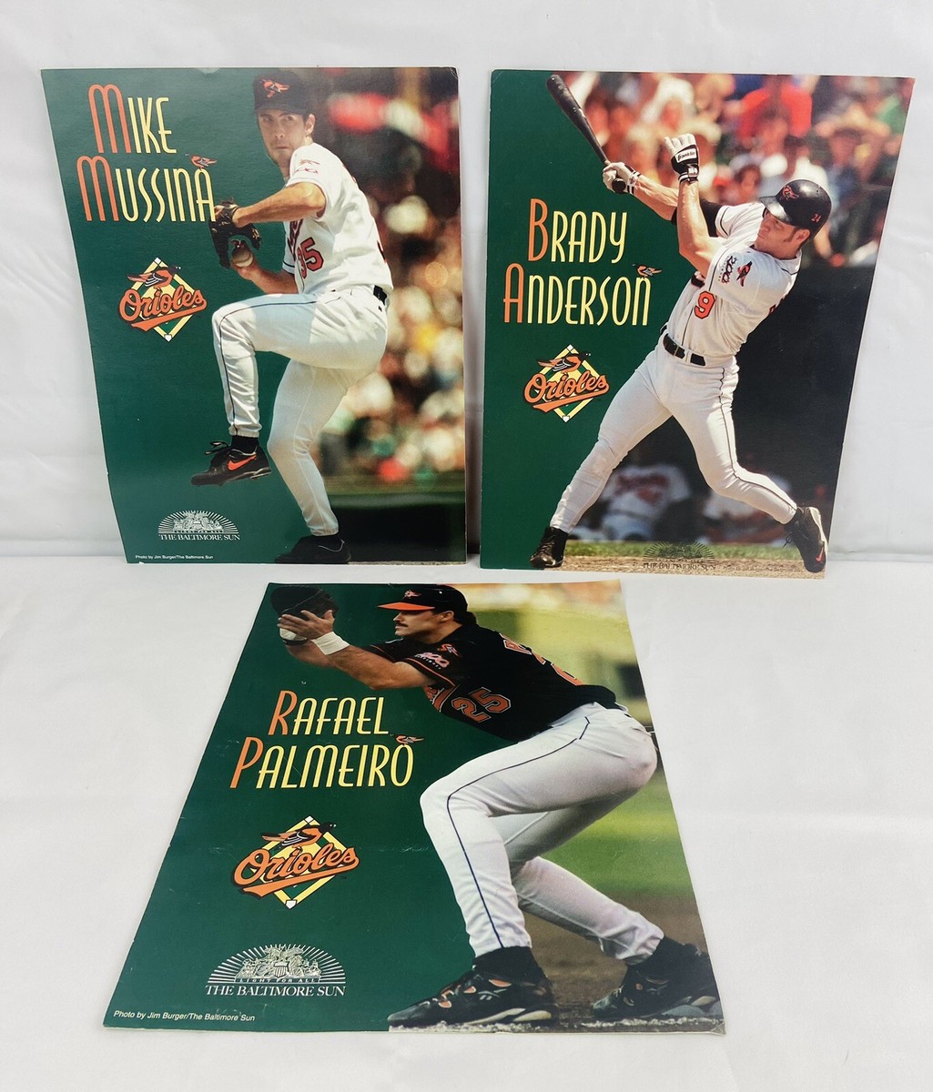 Vintage MLB Baltimore Orioles 3pc DOUBLE SIDED Posters 13”x10