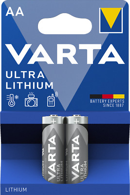 10x Varta Ultra Lithium AA Battery 2 Blister Mignon 1.5V 2900mAh Type 6106
