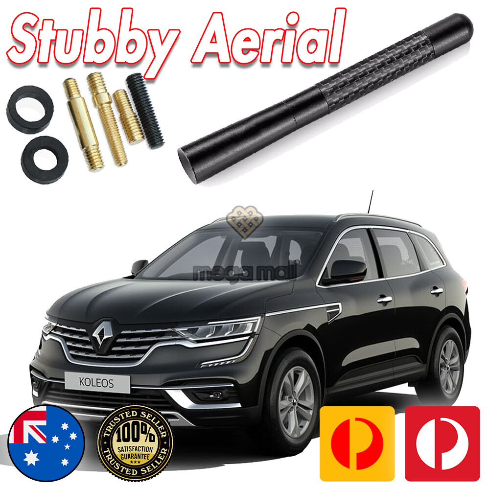 Stubby Bee Sting Antenna – Black Carbon Finish – 12 Cm – Fits Renault Koleos – AM/FM