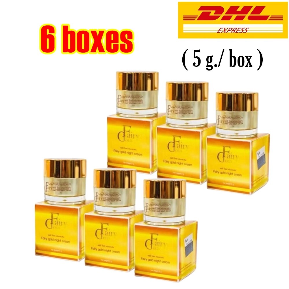 6 x FAIRY GOLD Facial Night Cream Skin Soft Smooth Tighten pores