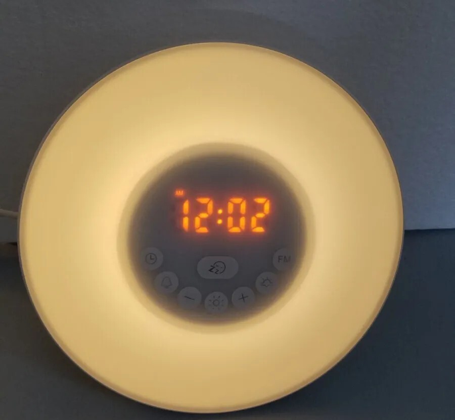 Wake Up Light Sunrise Simulation Alarm Clock  6 Color Nature sounds FM Radio US-image