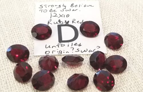 Vtg 12x10mm Oval Swarovski Rhinestone pointed Back Jewelry Craft Repair # 3009 - Picture 5 of 16