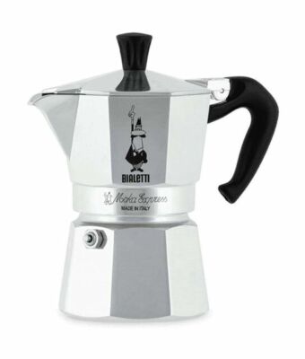 Bialetti Moka Express Moka Pot 3 Cups (4.3 Oz - 130 Ml) Silver