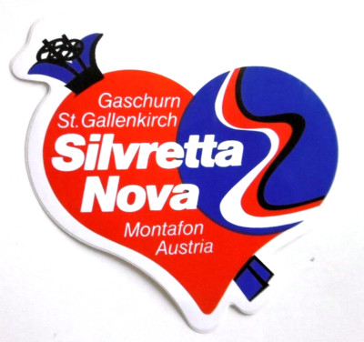Souvenir-Aufkleber Silvretta Nova Montafon Gaschurn St. Gallenkirch Vorarlberg Ö