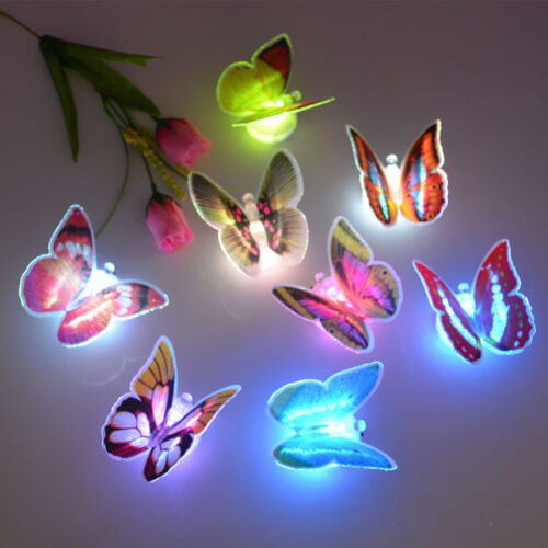 1 Colors Changing Butterfly LED Night Light Lamp Room Wall Decor Gift - Photo 1 sur 6