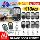 10x Universal Key Fob Remote Control Gate Garage Door Roller Shutter 433mhz