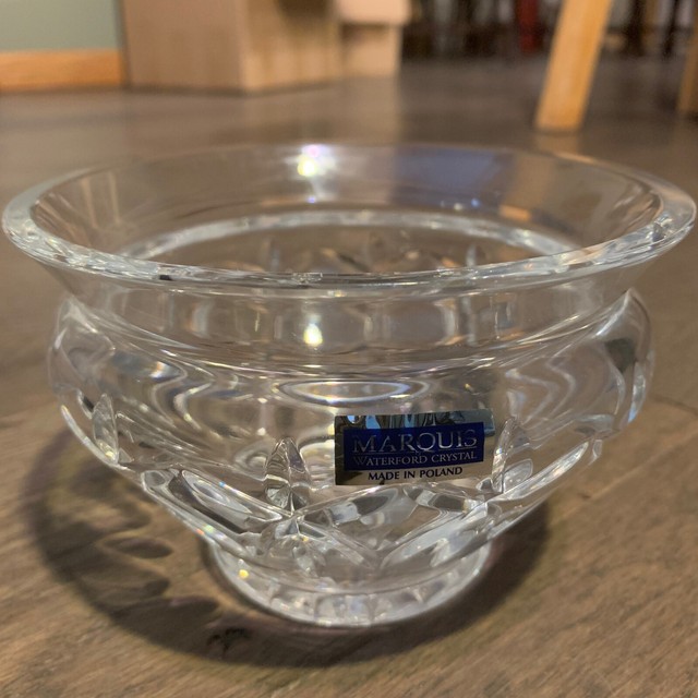 Waterford Crystal Round 5 1/2 " Diameter Candy Dish Nut Bowl Compote w/ Label eBay