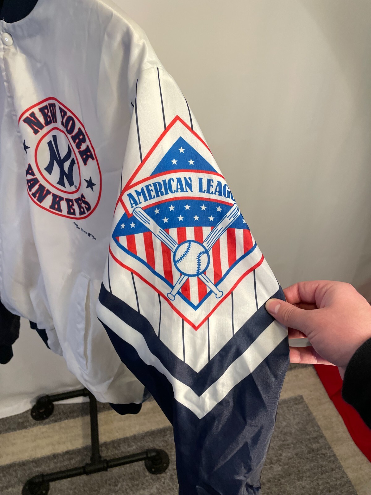 1989 New York Yankees Fanimation Jacket Size Large Chalk Line eBay