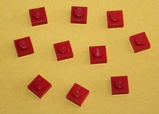 10 X Lego Red Plate 1x1 ref 3024 set 395 390 715 735 720 740 4555 369 575 10018