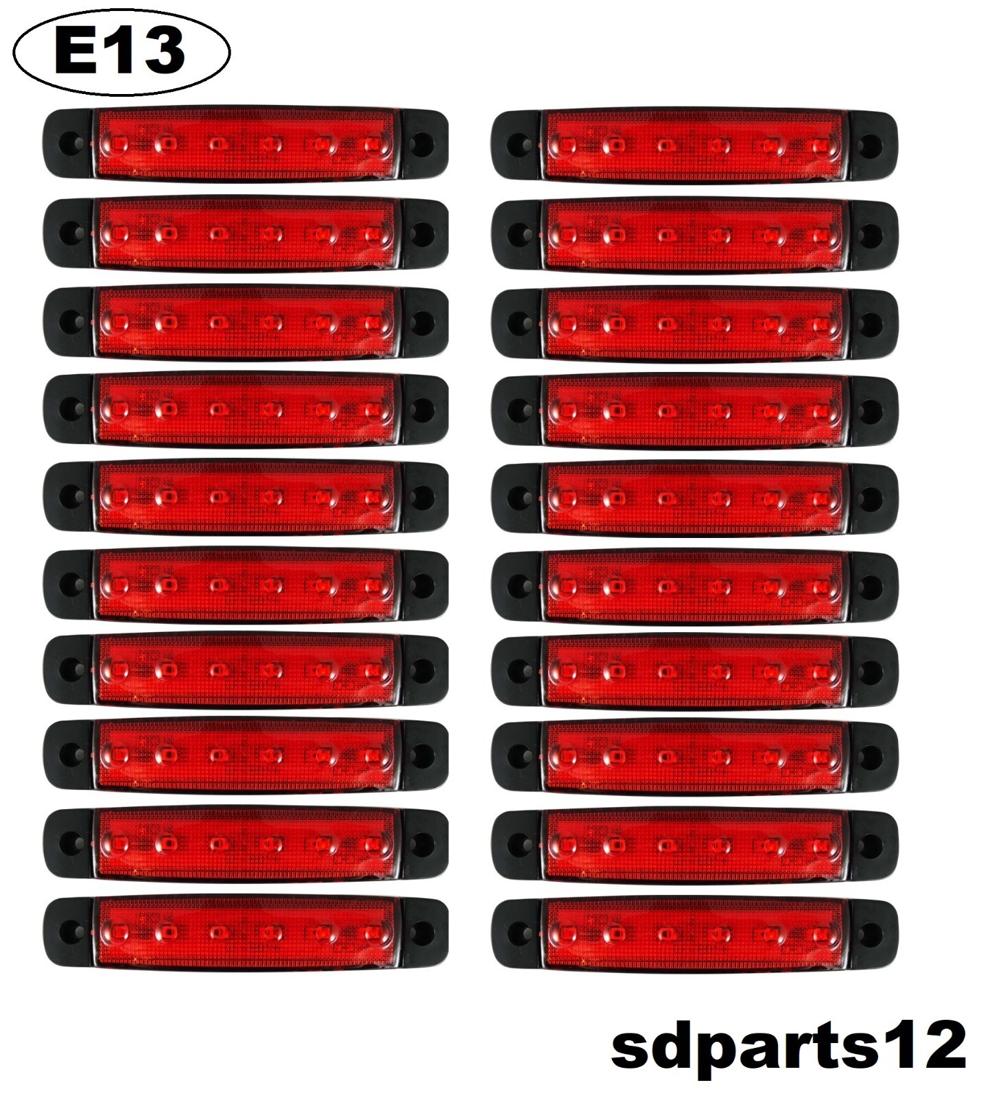 Feux de Gabarit LED Rouge 12V Anti-Collision pour Éviter les Accidents