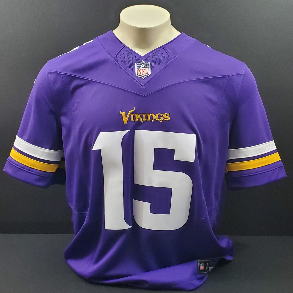 Nike Vikings Joshua Dobbs #15 Vapor F.U.S.E Limited Jersey, Purple