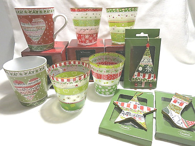 Goebel Kaffeebecher Teelichthalter Weihnachtszeit Schneeflocke Mistelzweig